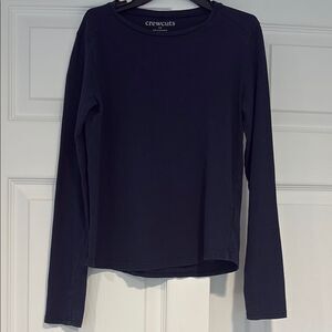 J Crew Crewcuts Girls Long Sleeve Navy Tee Shirt Size 10